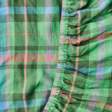 Kip & Co Jewel Of The Nile Tartan Linen Fitted Sheet