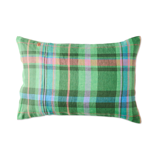 Kip & Co Jewel Of The Nile Tartan Linen Pillowcases 2P Std Set