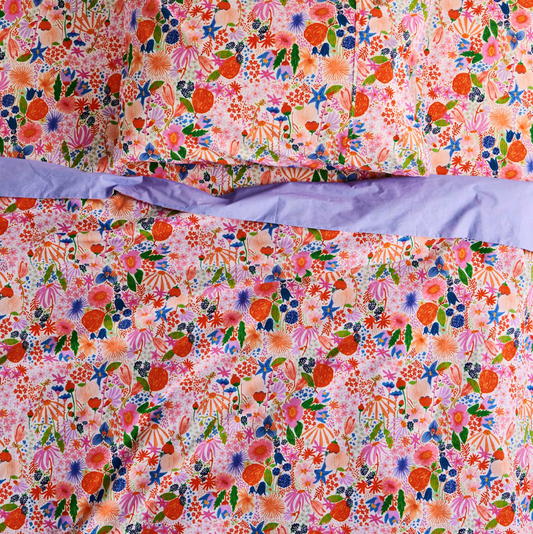 Kip & Co Meandering Meadow Organic Cotton Flat Sheet