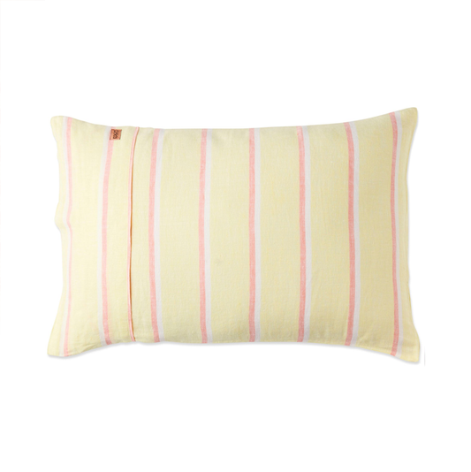 Kip & Co Pina Colada Stripe Linen Pillowcases 2P Std Set