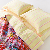 Kip & Co Pina Colada Stripe Linen Pillowcases 2P Std Set