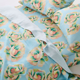 Kip & Co Big Beauty Floral Blue Linen Pillowcases 2P Std Set
