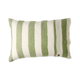 Kip & Co Moss Stripe Linen Pillowcases 2P Std Set