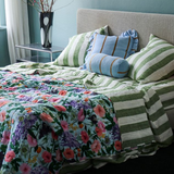 Kip & Co Spring In The Air Reversible Linen Quilted Bedspread