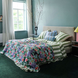 Kip & Co Spring In The Air Reversible Linen Quilted Bedspread