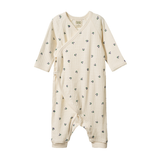 Nature Baby Kimono Stretch & Grow Pointelle Winter Berry Print