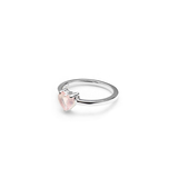 Stolen Girlfriends Talon Heart Ring - Rose Quartz