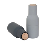 Audo Bottle Grinder - Cool Grey w. Beech Lid, 2 Pack