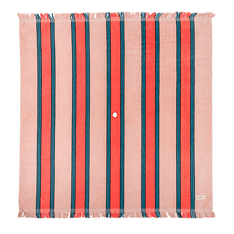 Business & Pleasure Beach Blanket - Bistro Dusty Pink Stripe