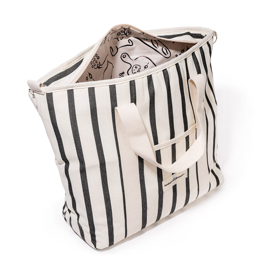 Business & Pleasure Cooler Tote Bag Monaco Black Stripe