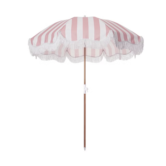 Business & Pleasure Pink Stripe Holiday Umbrella