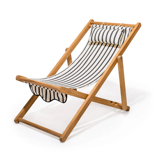 Business & Pleasure Sling Chair - Monaco Black Stripe