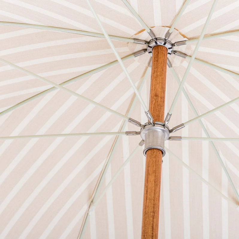 The Premium Beach Umbrella -Monaco Natural Stripe