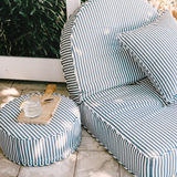 Business & Pleasure Reclining Pillow Lounger - Laurens Navy Stripe