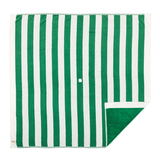 Business & Pleasure Beach Blanket - Crew Canyon Green Stripe