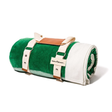 Business & Pleasure Beach Blanket - Crew Canyon Green Stripe