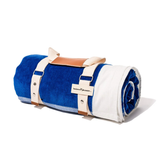 Business & Pleasure Beach Blanket - Crew Mediterranean Blue Stripe