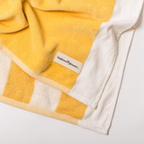 Business & Pleasure Beach Blanket - Crew Mimosa Yellow Stripe