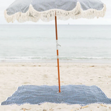 Business & Pleasure Beach Blanket - Laurens Navy Stripe