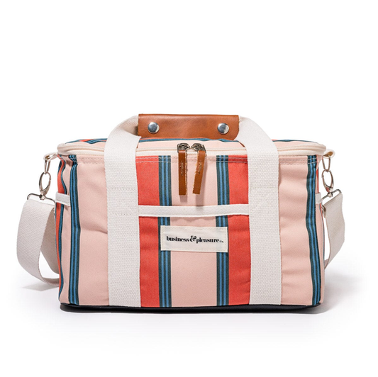 Premium Cooler Bag Bistro Dusty Pink Stripe