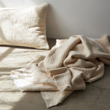 Citta Boucle Wool Throw Natural