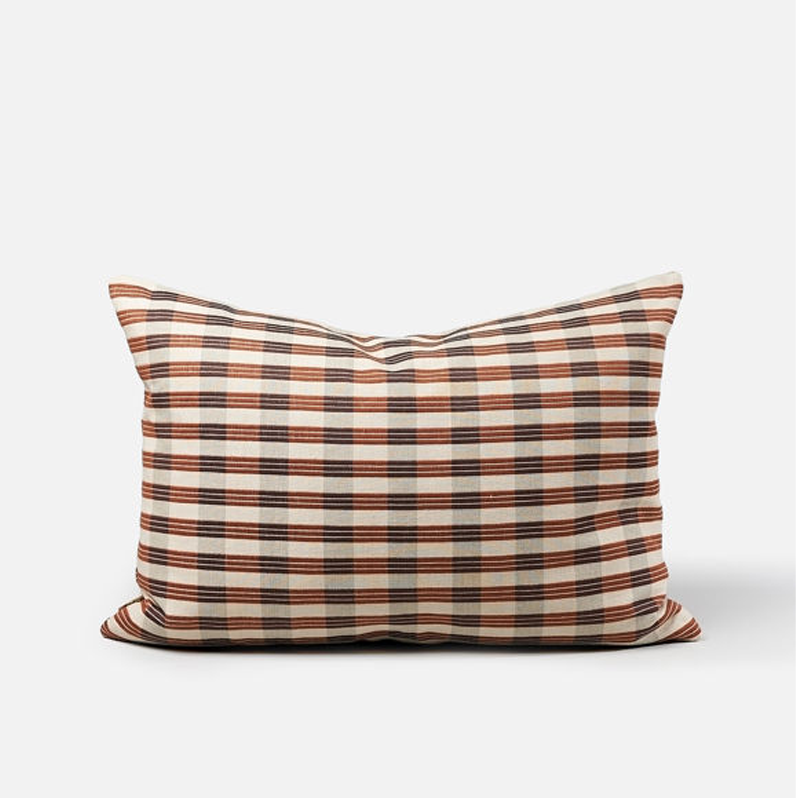 Citta Folio Cushion Cover Russet/Mulberry