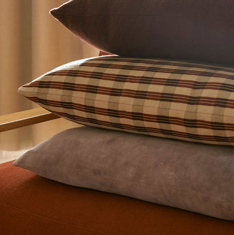 Citta Folio Cushion Cover Russet/Mulberry