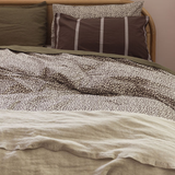 Citta Forget Me Not Organic Cotton Duvet Cover - Rye/Bone