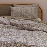 Citta Forget Me Not Organic Cotton Duvet Cover - Rye/Bone