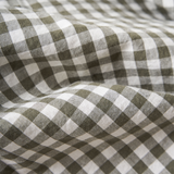 Citta Gingham Organic Duvet Cover Olive