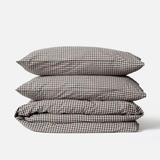 Citta Gingham Organic Gingham Cocoa Pillowcase Set