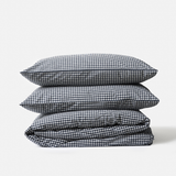 Citta Gingham Organic Gingham Duvet Cover Navy