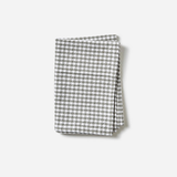 Citta Gingham Washed Cotton Tea Towel Grey
