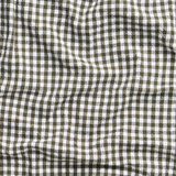Citta Gingham Washed Cotton Tea Towel Olive