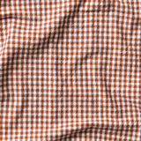 Citta Gingham Washed Cotton Tea Towel Brick