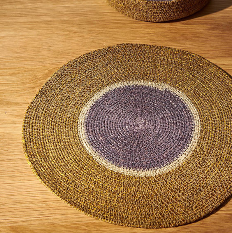 Pinto Placemat Ochre/Lupin