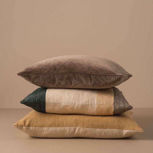 Morandi Handwoven Linen Cushion Cover Nori/Multi