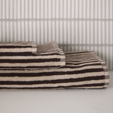 Citta Wide Stripe Cotton Bath Towel Cocoa / Bone