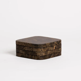 Stone Coasters - Dark Marble - 4 Pack