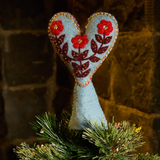 Sage & Clare Delilah Felt Heart Tree Topper