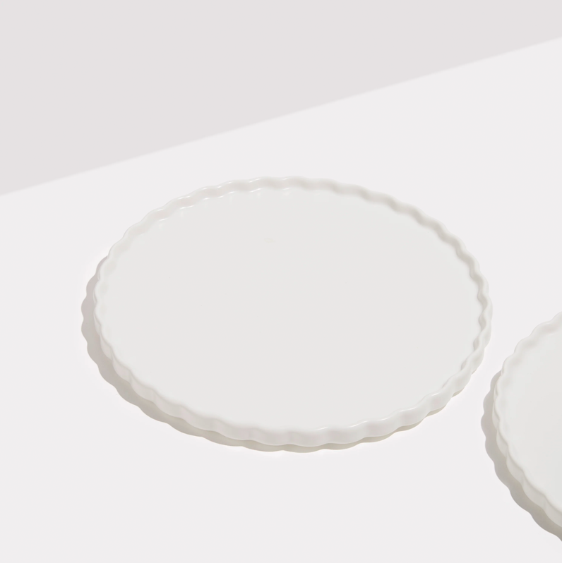 Fazeek Ceramic Dinner Plate - Set of 2 White