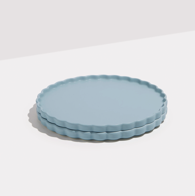 Fazeek Ceramic Side Plate - Set of 2 Blue Grey