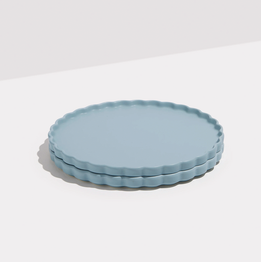 Fazeek Ceramic Side Plate - Set of 2 Blue Grey