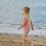 Nature Baby Frill Swimsuit Red Sea Stripe
