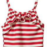 Nature Baby Frill Swimsuit Red Sea Stripe