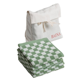 Baina Face Cloth Set 01 sage & chalk