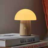 Gingko Alice Mushroom Lamp White Ash Wood
