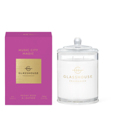 Glasshouse Music City Magic - Peony Rose & Leather 380g