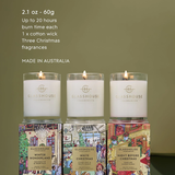 Glasshouse Christmas Candle Trio 3x60g