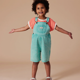 Goldie & Ace Burton Vintage Washed Denim Overalls Turquoise